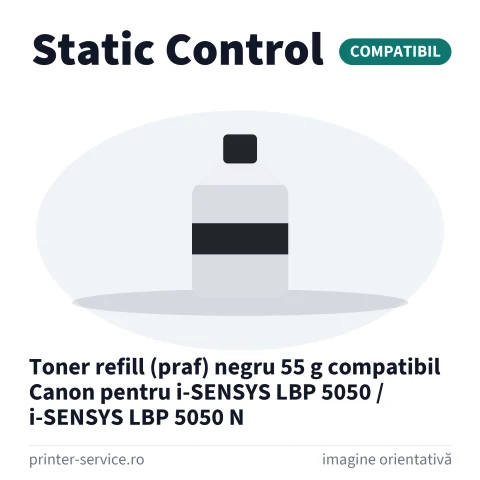 Toner refill (praf) negru 55 g compatibil Canon pentru i-SENSYS LBP 5050 / i-SENSYS LBP 5050 N (Static Control)