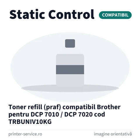 Toner refill (praf) compatibil Brother pentru DCP 7010 / DCP 7020 cod TRBUNIV10KG (Static Control)