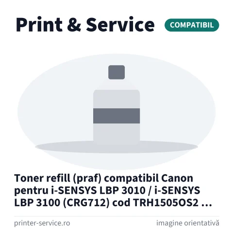 Toner refill (praf) compatibil Canon pentru i-SENSYS LBP 3010 / i-SENSYS LBP 3100 (CRG712) cod TRH1505OS2 (Static CONTRO
