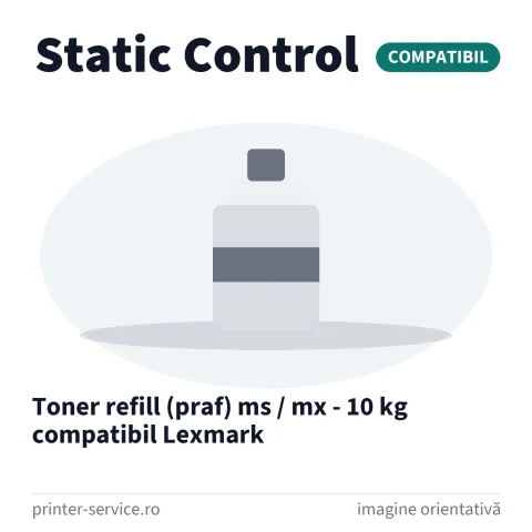 Toner refill (praf) ms / mx - 10 kg compatibil Lexmark (Static Control)