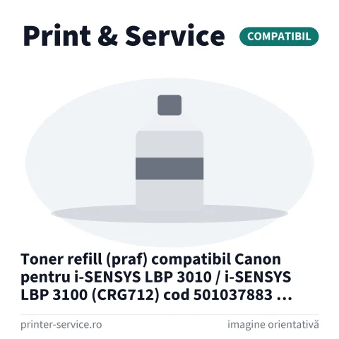 Toner refill (praf) compatibil Canon pentru i-SENSYS LBP 3010 / i-SENSYS LBP 3100 (CRG712) cod 501037883 (Katun PERFORMA