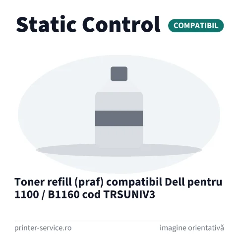 Toner refill (praf) compatibil Dell pentru 1100 / B1160 cod TRSUNIV3 (Static Control)