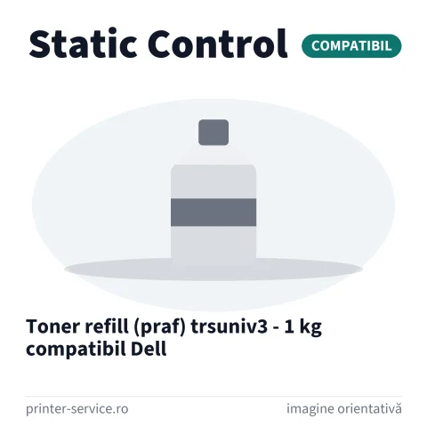 Toner refill (praf) trsuniv3 - 1 kg compatibil Dell (Static Control)