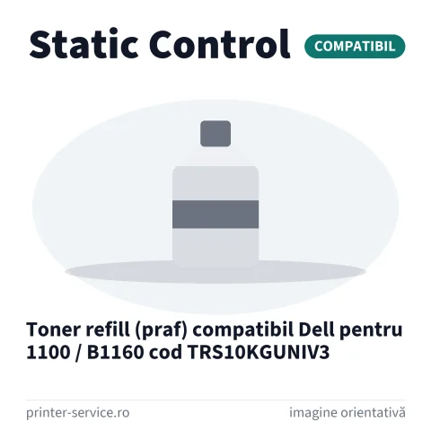 Toner refill (praf) compatibil Dell pentru 1100 / B1160 cod TRS10KGUNIV3 (Static Control)