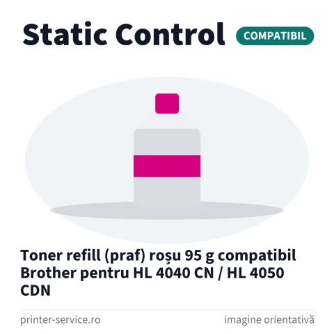 Toner refill (praf) roșu 95 g compatibil Brother pentru HL 4040 CN / HL 4050 CDN (Static Control)