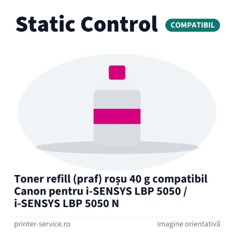 Toner refill (praf) roșu 40 g compatibil Canon pentru i-SENSYS LBP 5050 / i-SENSYS LBP 5050 N (Static Control)