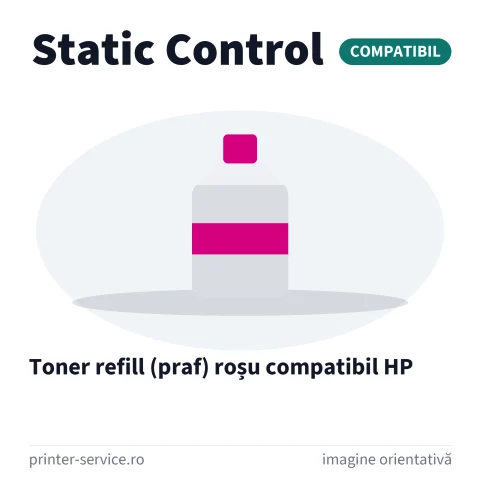 Toner refill (praf) roșu compatibil HP (Static Control)