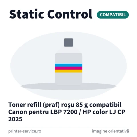 Toner refill (praf) roșu 85 g compatibil Canon pentru LBP 7200 / HP color LJ CP 2025 (Static Control)