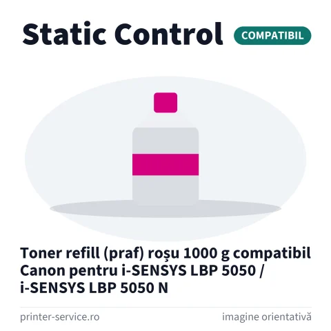 Toner refill (praf) roșu 1000 g compatibil Canon pentru i-SENSYS LBP 5050 / i-SENSYS LBP 5050 N (Static Control)