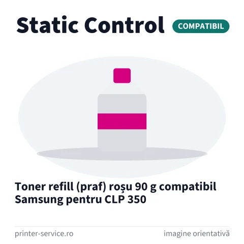 Toner refill (praf) roșu 90 g compatibil Samsung pentru CLP 350 (Static Control)