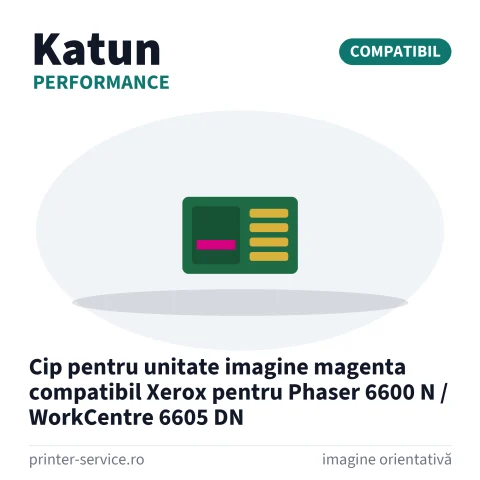 Cip pentru unitate imagine magenta compatibil Xerox pentru Phaser 6600 N / WorkCentre 6605 DN (Katun Performance)