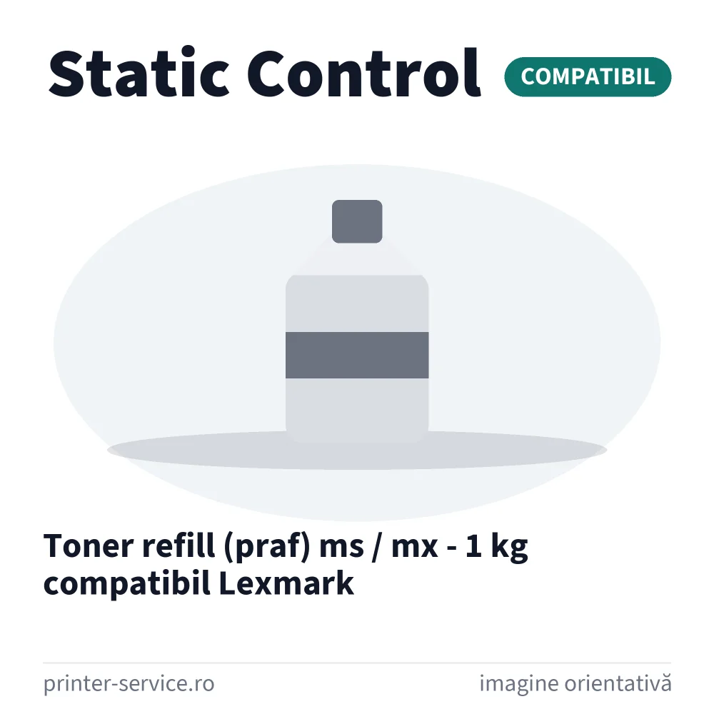Toner refill (praf) ms / mx - 1 kg compatibil Lexmark (Static Control)