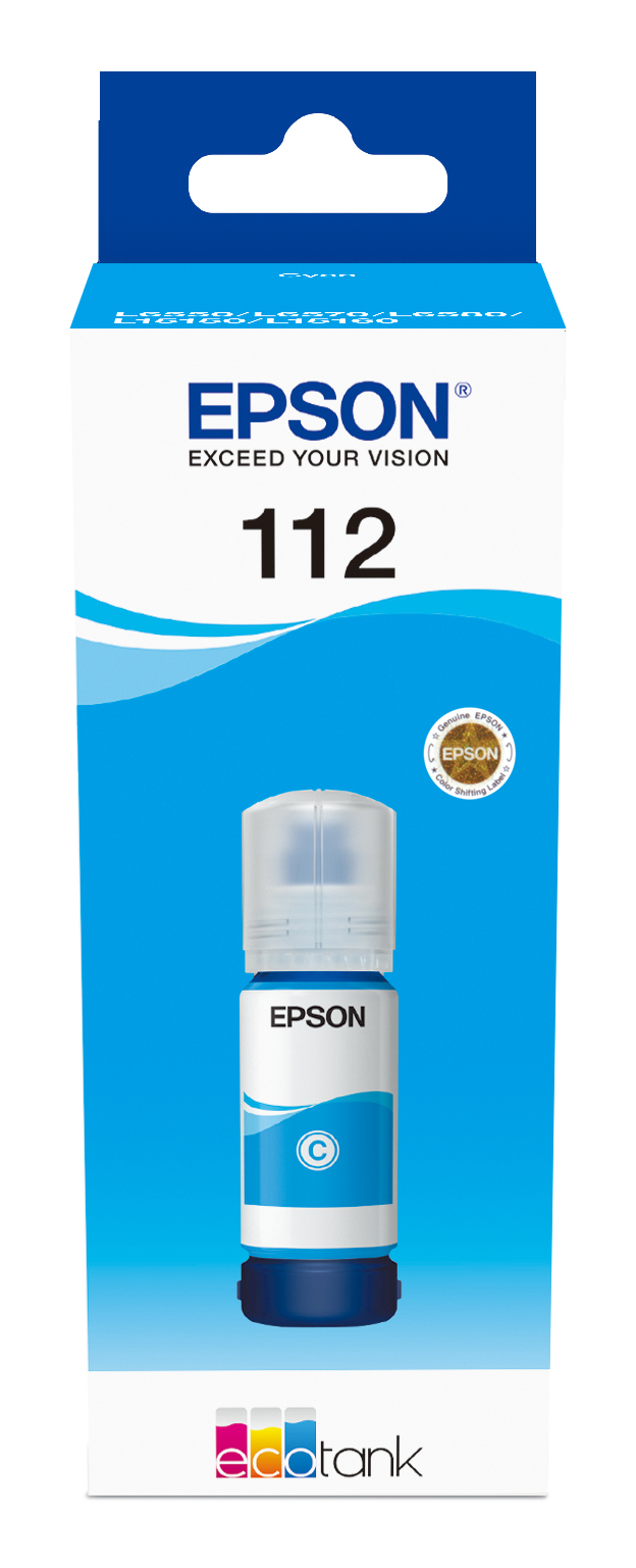 Epson 112 EcoTank Pigment Cyan ink bottle