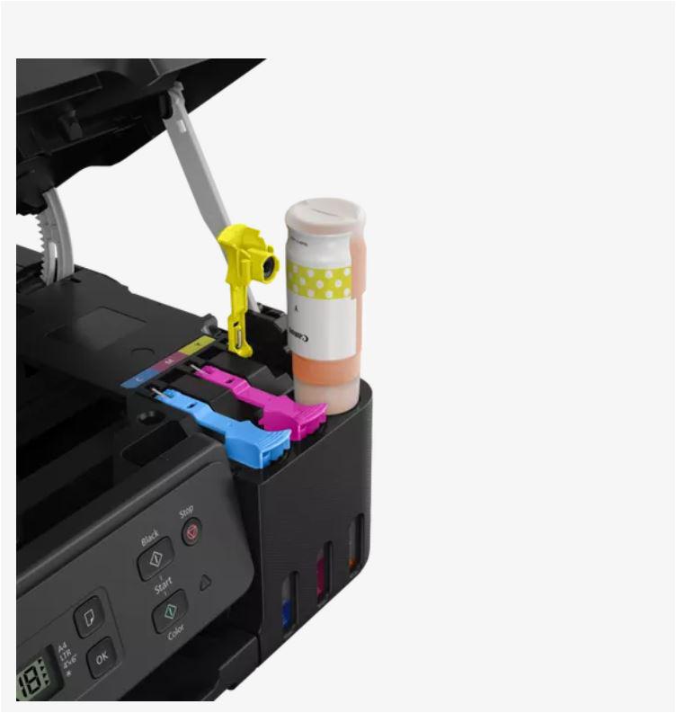 "Multifunctional inkjet color CISS Canon PIXMA G2470, dimensiune A4(Printare, Copiere, Scanare), viteza imprimare 11ipm alb-negru, 6ipm color,rezolutie printare 4800x1200 dpi, imprimare fara margini, alimentarehartie 100 coli, scanner CIS rezolutie 6 — poza 5
