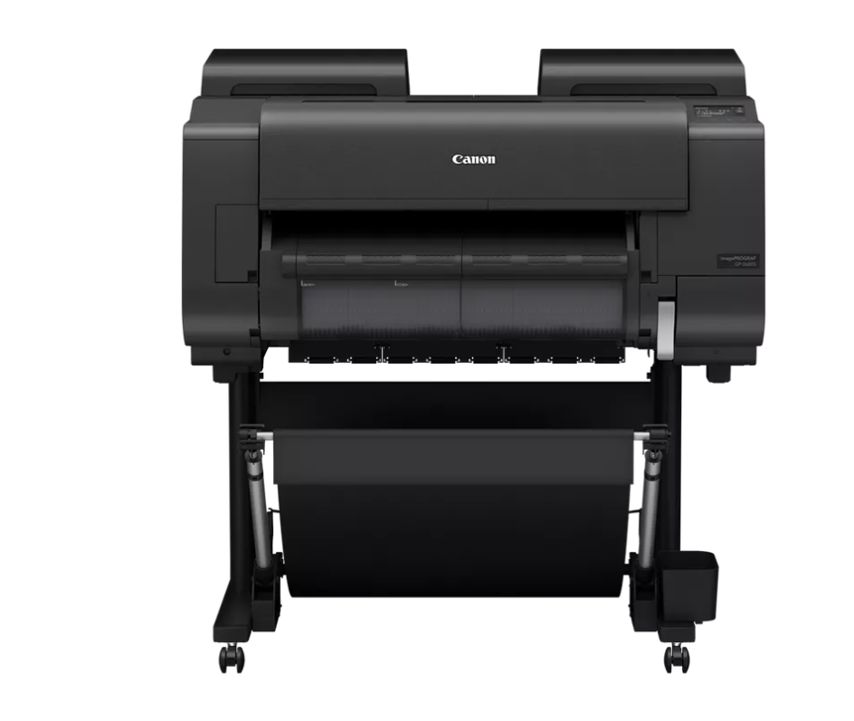 Plotter Canon GP-2600S A1 24", 7 culori, Rezolutie printare: 2,400 x 1,200 dpi, 18.432 de duze (MBK/C/M/Y/O: 1536 de duze x2, PBK/GY: 1536 de duze x1), Cerneluri pe bază de pigmenţi: 7 culori (negru mat, negru foto, cyan, magenta, galben