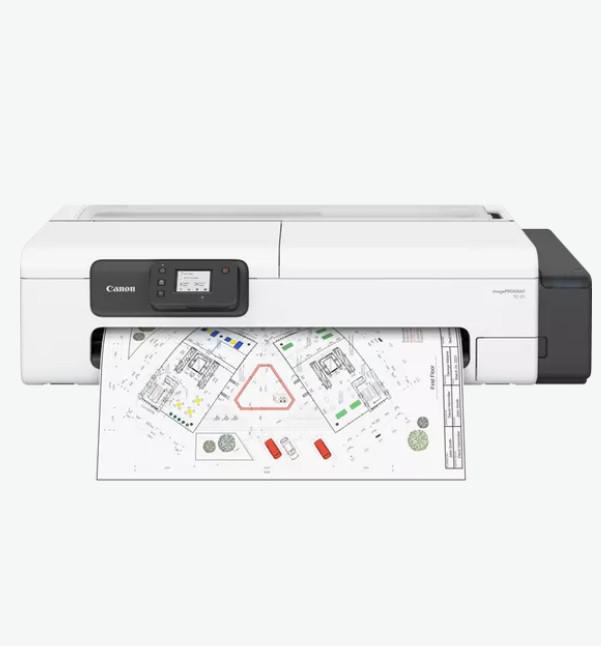 CANON TC-21 LARGE FORMAT PRINTER 24", 4 culori BK, C, M, Y, Apple AirPrint, Mopria, Chrome OS, Interfata: USB, Retea, WI-FI, Memorie: 1GB, Grosime hartie: 0.08mm - 0.28mm, Lungime printare: min.203.2mm, max. 4m, diametru maxim rola: 110mm, diamentu r