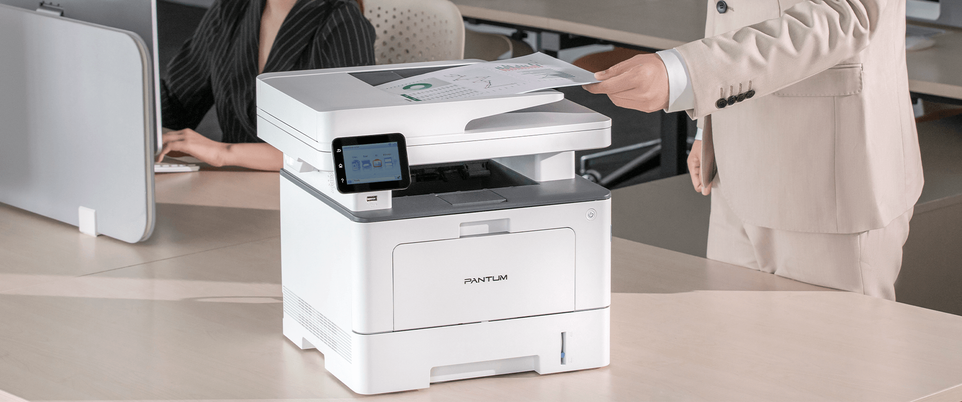 Multifunctional laser PANTUM BM5220ADW, format A4, Monocrom, Duplex, USB + LAN + Wi-Fi