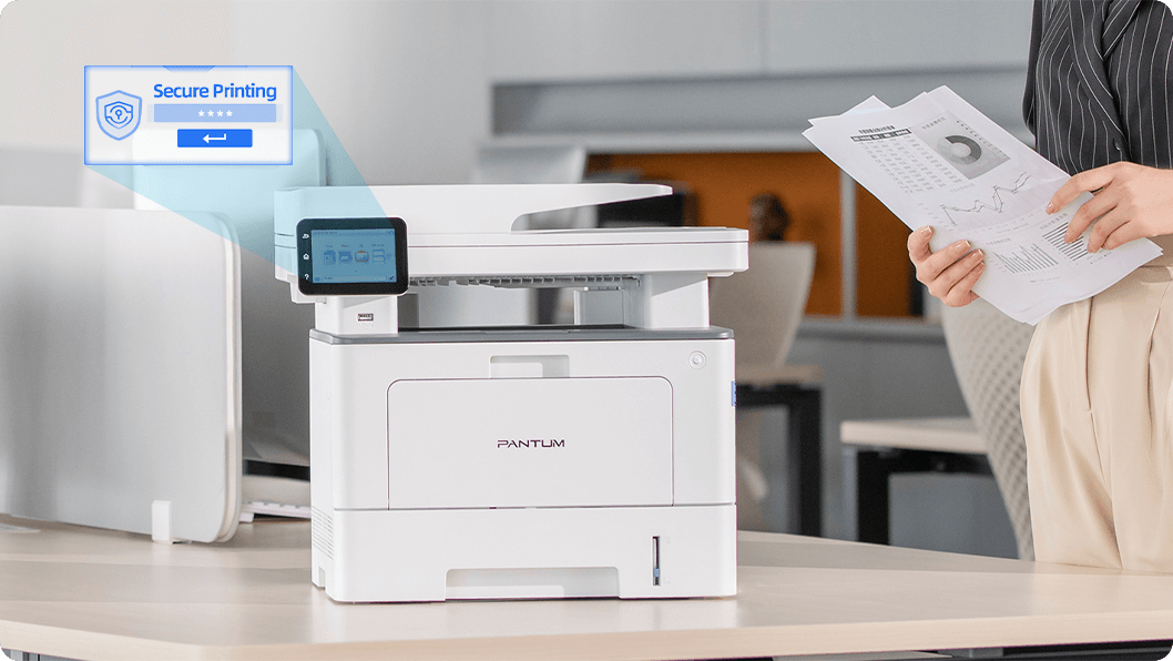Multifunctional laser PANTUM BM5220ADW, format A4, Monocrom, Duplex, USB + LAN + Wi-Fi — poza 2