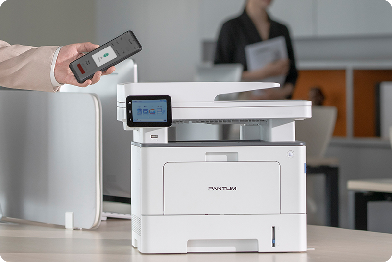 Multifunctional laser PANTUM BM5220ADW, format A4, Monocrom, Duplex, USB + LAN + Wi-Fi — poza 3