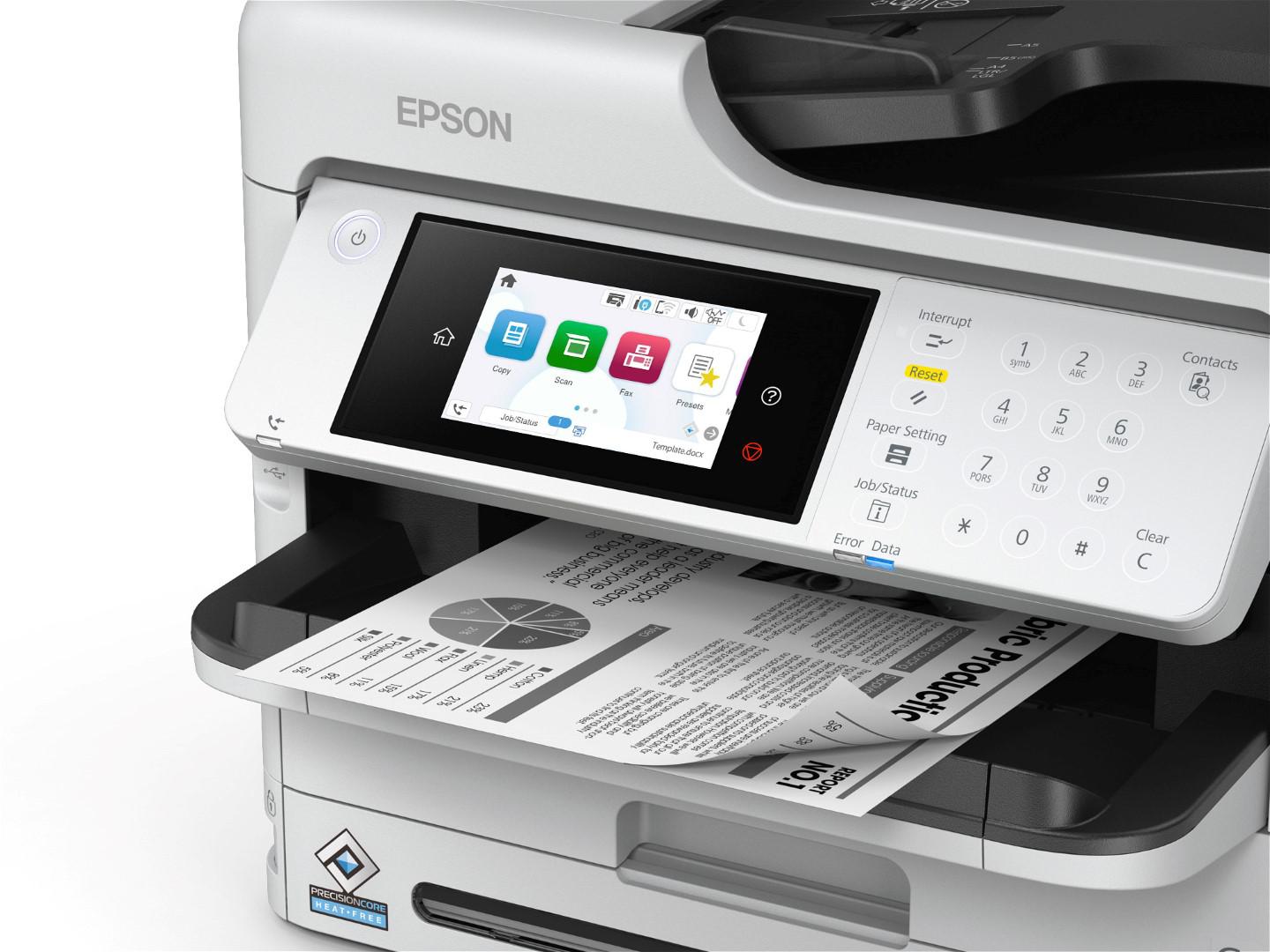 Multifunctional inkjet EPSON WorkForce Pro WF-M5899DWF, format A4, Monocrom, Duplex, USB + LAN + Wi-Fi — poza 2