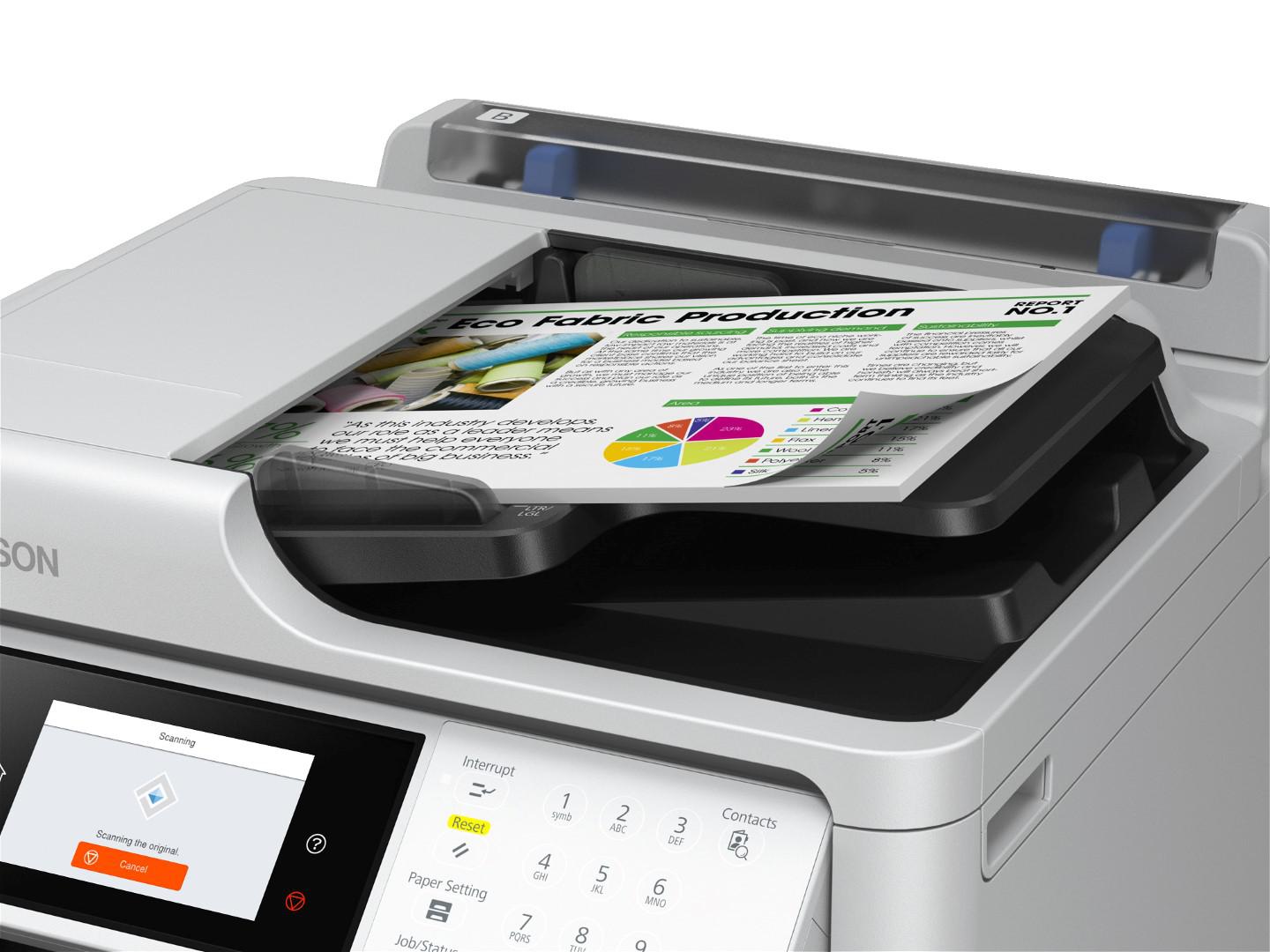 Multifunctional inkjet EPSON WorkForce Pro WF-M5899DWF, format A4, Monocrom, Duplex, USB + LAN + Wi-Fi — poza 3