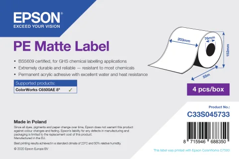 Etichete Premium Matte Label Continuous, 203MMX55M C6500AE