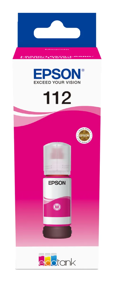 Epson 112 EcoTank Pigment Magenta ink bottle