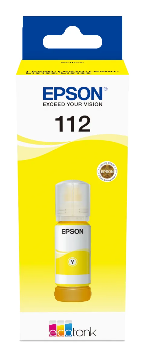Epson 112 EcoTank Pigment Yellow ink bottle
