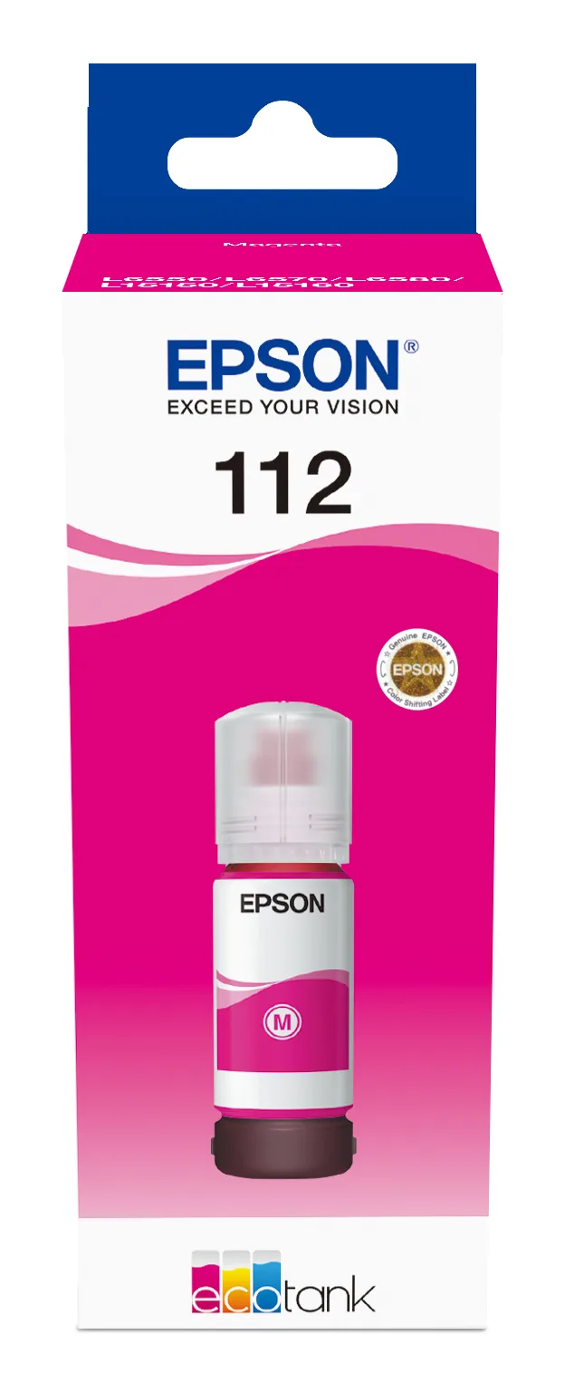 Epson 112 EcoTank Pigment Magenta ink bottle