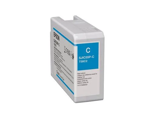 Epson SJIC55(C): Ink cartridge for ColorWorks CW-D6500/D6000 (Cyan)