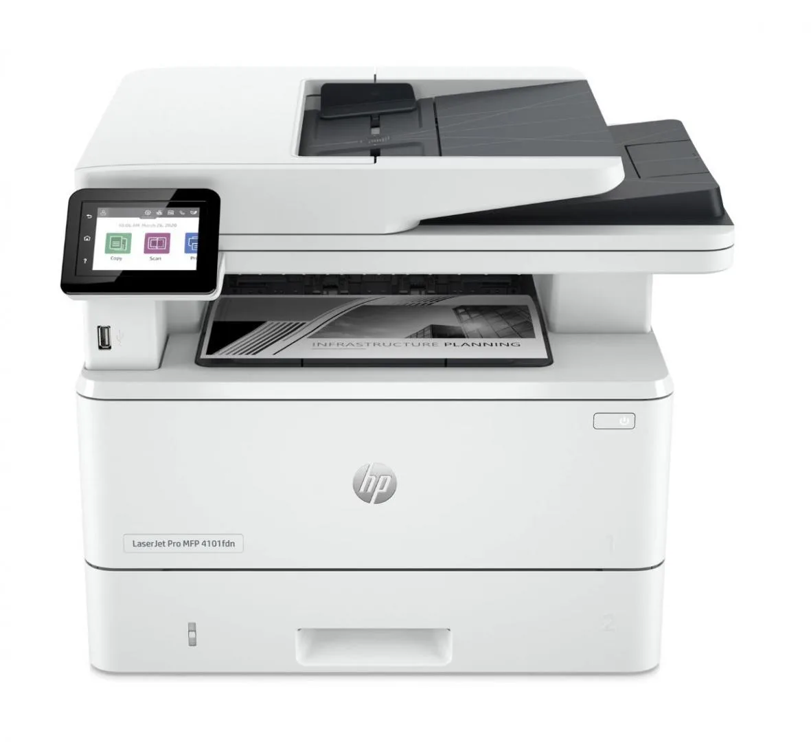 Multifuncțional laser HP LaserJet Pro MFP 4102fdw, format A4, monocrom, Duplex, USB/LAN/Wi-Fi